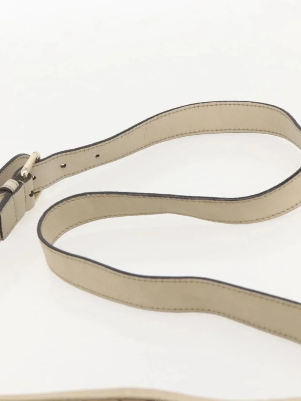 GUCCI GG Canvas Shoulder Bag Beige Gold 388924 Auth 175206